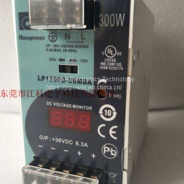 LP1300D-36MDA/300W36V8.3A REIGNPOWER SWITHING POWER SUPPLY DIN RAIL DISPLAY