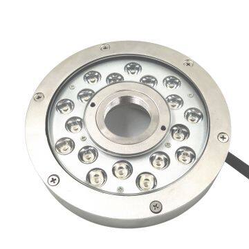 316L Stainless Steel 18W/54W Single Color/ RGBV+ IP68 Waterproof LED Underwater Fountain Light