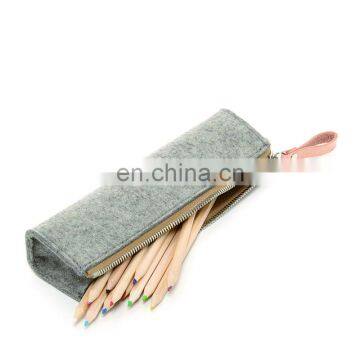 Super Quality Pouches for Girls Student Zipper Locked Felt Pencil Bag photo-5