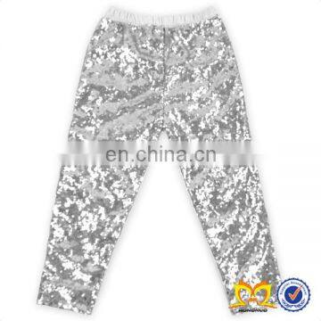 New Silver Sequin Pants Design For Girl Icing Baby Leggings