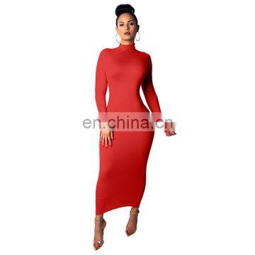 New Arrivals Women Turtleneck Long Sleeve Casual Dresses Ladies Fashion Pencil Casual Dresses Women Autumn Dresses photo-4