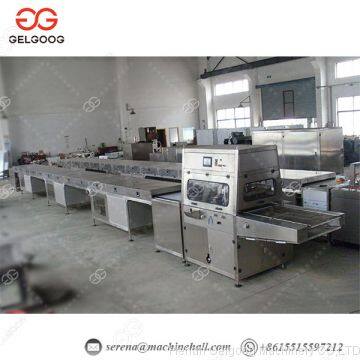 Automatic Mini Chocolate Coating Machine / Chocolate Covering Machine With Cooling Tunnel