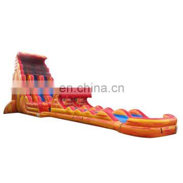 Fire Island Waterslide Inflatable Commercial Bounce Lava Water Slide With Pool