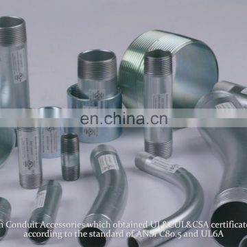 rigid aluminum conduit nipples supplier UL6A pipe fittings