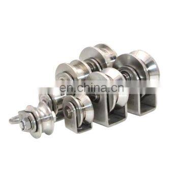 73*30mm SUS201 U Groove Wheels Pulley Drawer Sliding Gate Castor Roller photo-4