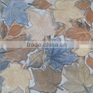 300 X 300mm map leaf red color 3D Inkjet floor ceramic tile flower ceramic floor tile