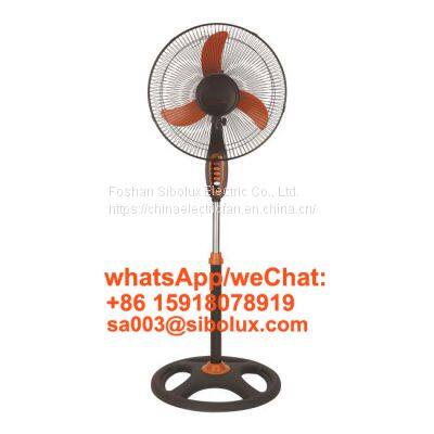 16 inch electric plastic standing fan/ stand fan with round base and remote control