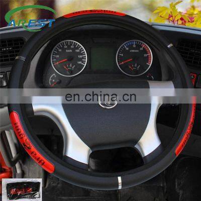 Carest PU Leather Steering Wheel Covers for Car Bus Truck 36 38 40 42 45 47 50cm Diameter Auto Steering-wheel cover