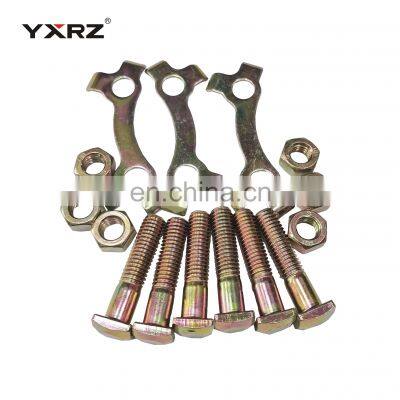 Hot sale BAJAJ100 decorative motorcycle sprocket screw and bolts with locking plate