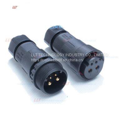 Led plastic waterproof 2+2pin power assembly cable connector