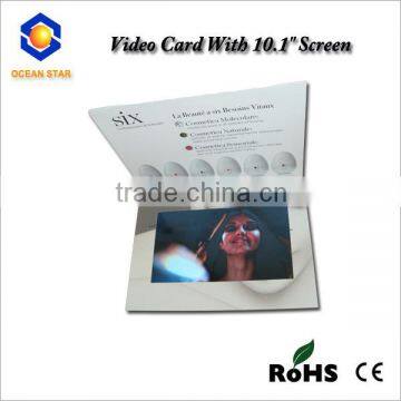 Best-selling Handmade Video Brochure 10.1" Inch Touch Screen Card Popular Video Advertising Card