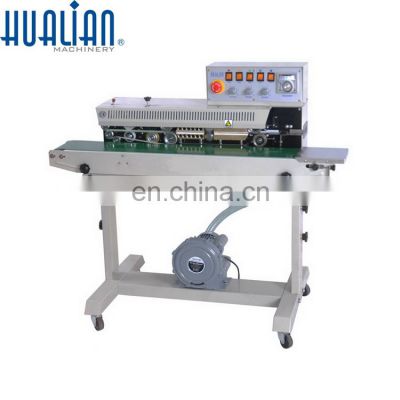 FRMQ-980III HUALIAN  Automatic Plastic Potato Chips Bag Band Sealer Sealing Machine