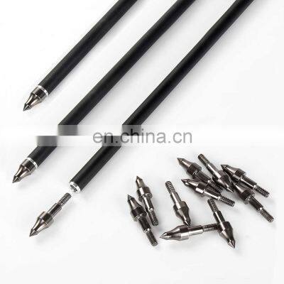 12pcs carbon crossbow bolt hunting bow and arrow set good carbon  tip green  arrow 300 carbon China