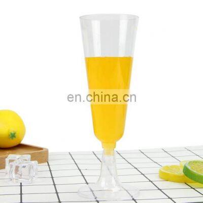 Hard Plastic Clear Disposable Drinkware Wine Glass Champagne Flutes photo-5