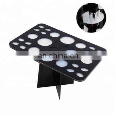 Black Acrylic Makeup Brush Holder