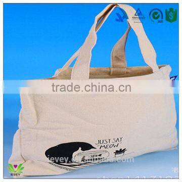 china wholesale canvas strong home printed reusable shopping bag