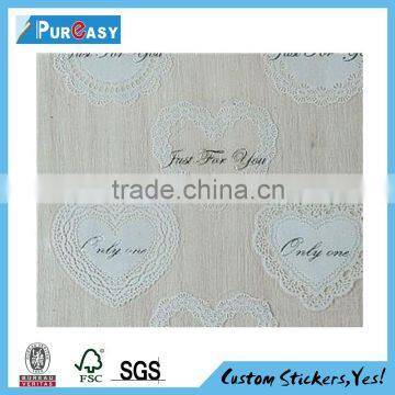 Decorative bopp sticker labels