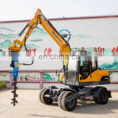 HENGWANG HW-80L 8 Ton Hydraulic Excavator Wheel Mounted Excavator Tires Wheel Excavator Wheeled photo-4