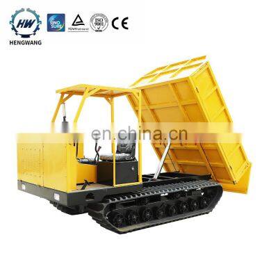 Factory direct sales Chinese 5 ton articulated tipper garden rubber diesel crawler mini cargo dumper for farm