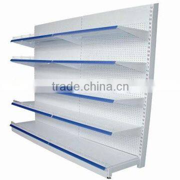 single side back pannel shelf grocery gondola shelving