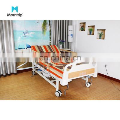 Manufacturer Wholesale High Quality Cheap Manual 4 Crank Medical Bed 5 Function Nursing Patient Home Hospital Bed