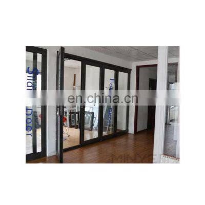 Low track design interior folding glass door for partition wall