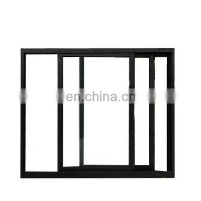 Latest design triple track double glass residential aluminium balcony sliding windows