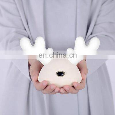 2021 Hot Sale Cute Deer Lamp Mini Rechargeable Portable Lamp For Bedroom Baby Car