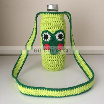 Hot Sale Handmade Crochet Froglet water bottle holder Vietnam Supplier Cheap Wholesale