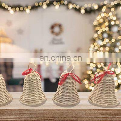 Hot Selling Cheapest Rattan Bells Ornament, Decor Christmas Trees Kid Toy WHolesale Manufacturer