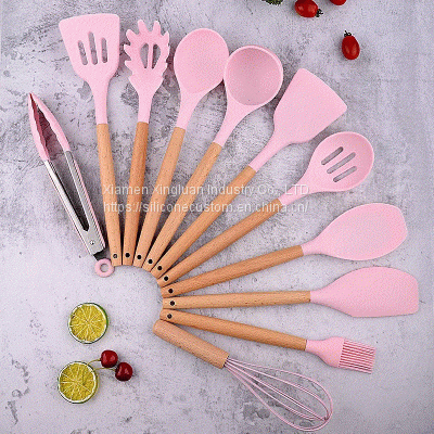 Silicone Kitchenware Cooking Utensils Set Heat Resistant Kitchen Non-Stick Cooking Utensils Baking Tools With Storage Box Tools