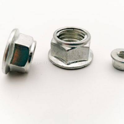 Prevailing Torque Hexagon Lock Nut With Flange Galvanized Finishing Hex Flange Nuts photo-2
