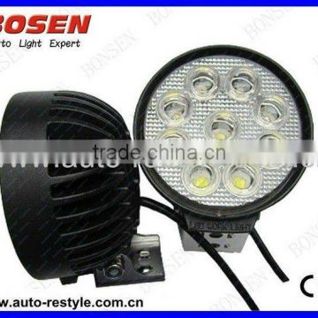 27W LED work lamp head light round the cheapest in market CE 1800LM