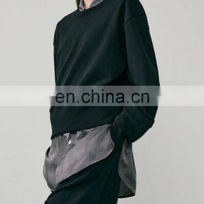 Blank Custom Oversize Crewneck Sweatshirts Women Casual Sports Pullover Add Wool Gym Top Workout Walking Active Wear Clothes photo-4