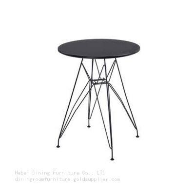 MDF Round Small Side Table Iron Wire Legs DT-M37