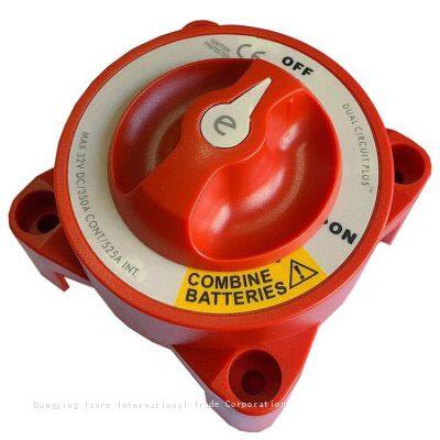 ISURE MARINE Boat Yacht Switch Panel Boat Fitting Windlass Deck Foot SwitchISURE MARINE Boat Single Circuit Selector Isolator Disconnect Rotary Battery Red Switch Single Circuit ON/OFF photo-2