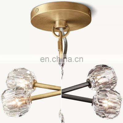 Modern Crystal Molecular Chandelier Ceiling Lighting Fixture for Living Room Bedroom Dining Room Kitchen Island Foyer Lobby