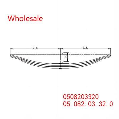 0508203320, 05.082.03.32.0 Trailer Axle Parabolic Spring Set of Trailer Duty Vehicle Wholesale For BPW