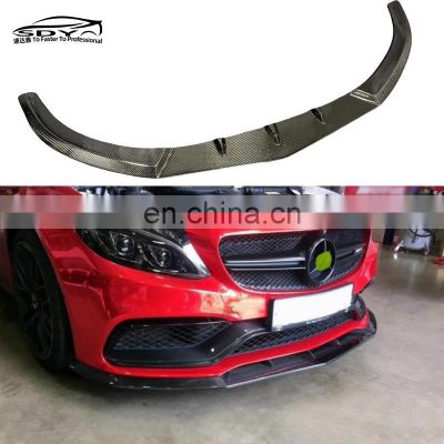 W205 C63 PSM Style Carbon Fiber Front Lip Front Bumper lip Front Splitter For Mercedes Benz W205 C63