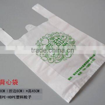 brand new HDPE Clear Plastic T Shirt Bag With Custom Printing with high quality