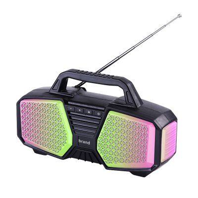 Multi Speakers Am Fm Radio Emergency Alert Led Light Rechargeable Hand Crank Power Bank Bt Speaker