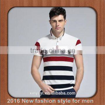 2016 wholesale embroidered clothing with fitness stringer custom polo shirt desing for men