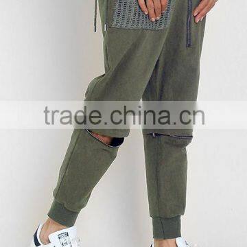 Custom Mens Stylish Military Joggers With Removable Zip Leg Panels