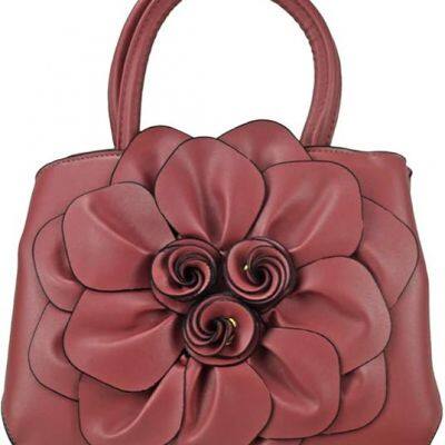 Flower Leather Top-Handle bag Small Floral Shoulder Bag