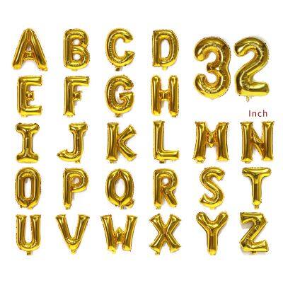 Multicolor 32 Inch Letters Helium Foil Balloons Silver Gold Children Happy Birthday Letter Ballons for Party Decoration