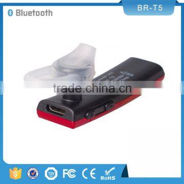 In-ear wireless bluetooth single ear headset with fashion shape ear hooks