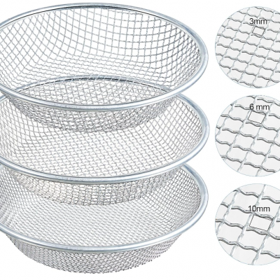 3 Pcs Soil Sifter for Gardening Sand Rock Compost Sifter Dirt Sieve Sifting Pan for Gardening Sand Sawdust Gravel Rocks