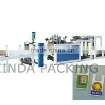 Full automatic plastic T shirt bag making machine