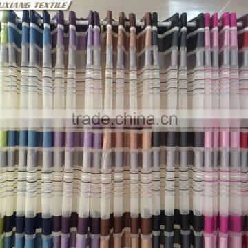 Polyester Jacquard Yarn-dyed Stripe 8 Grommets Window Coffee Sheer Panels photo-4