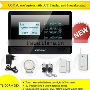 On Sale! New GSM smart home security alarm system with APP control & LCD Touch screen (YL-007M2BX)